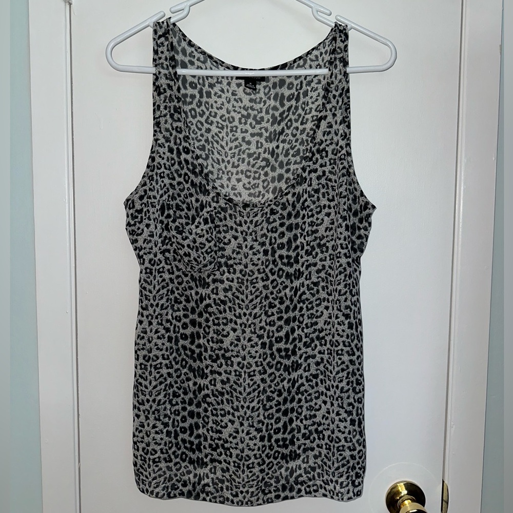 I Heart Ronson Animal Print sheer tank top